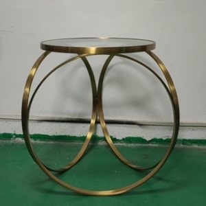 Gold round coffee table