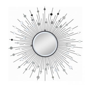 Delaney Silver Round Mirror