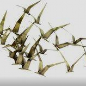 Flying birds wall sculpture