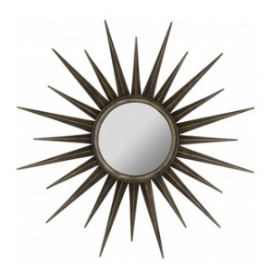 Sun shaped wall mirror