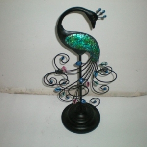 Peacock jewelry stand