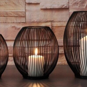 Wire candle holder set