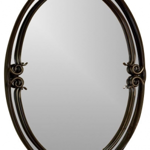 Traditional oval wall mirror