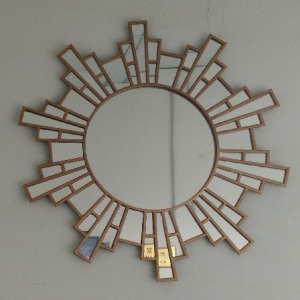 Decorative metal wall mirror