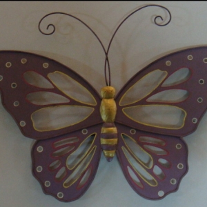 Metal butterfly wall art