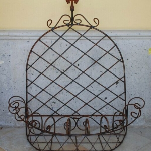 Steel wall plant stand