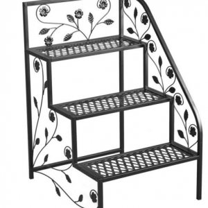 3 tier metal step plant stand
